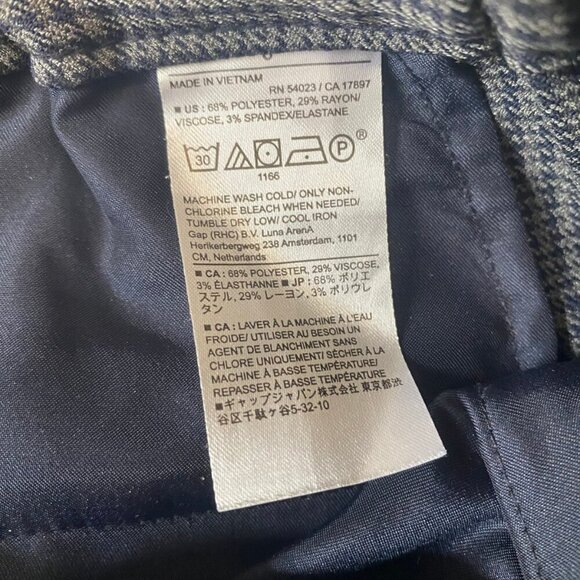 Banana Republic Glen Plaid “Hayden” Pants - Size 8 | Tailored Stretch Trousers - Picture 8 of 8